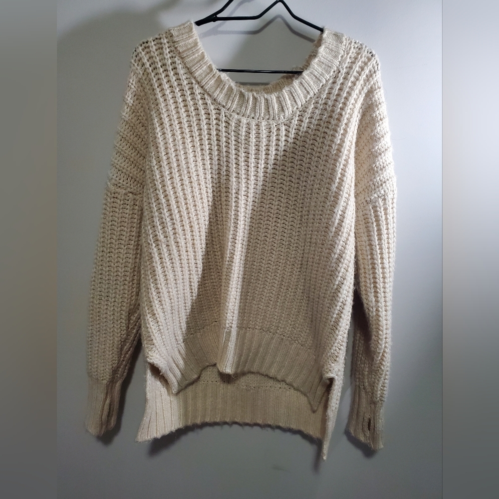 Aerie Offline Size XS Crochet Style Oversized Long Sleeve Sweater